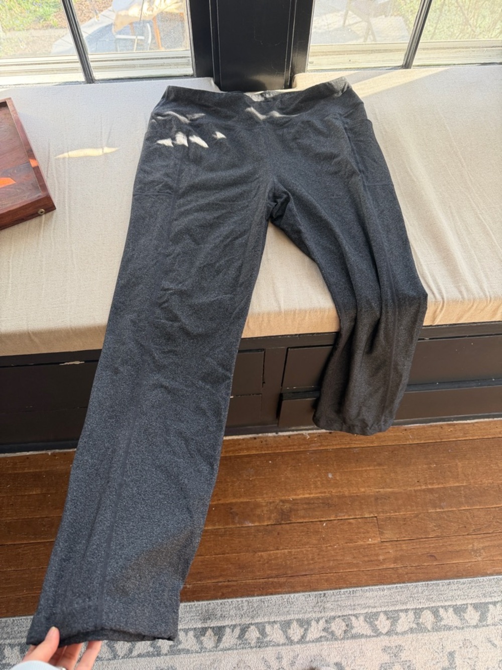 Dark Gray Straight-Leg Active Pants